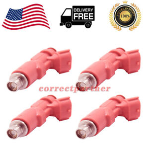 4X Fuel Injector 23250-75080 Fits for Toyota Tacoma 4Runner 2.4L 2.7L L4 99-04