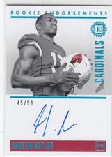 2019 Hakeem Butler Panini Encased Endorsements ROOKIE AUTO /50 - HBU Cardinals