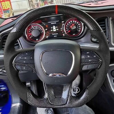 Carbon Fiber Steering Wheel for Dodge Charger/Challenger SXT/GT/RT 2015-2023