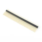 10Pcs Gold Plated Pitch 1.27mm Male 40 Pin Single Row Long Pin Header Strip 11mm