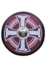 Wikingerschild mit Keltenkreuz-Motiv, handbemalt, 61 cm (24 Zoll)