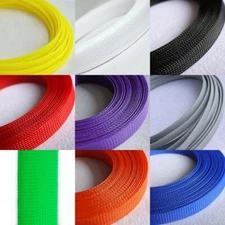 3mm to 80mm Braided Expandable Sleeving/Sheathing/Cable Harness PET 10 Colours
