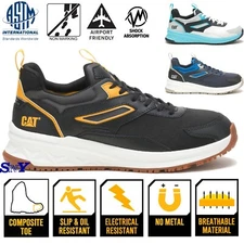 CAT Carbon Composite Toe Work Men's Shoe Slip Resistant EH 600 volts Protection
