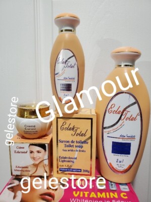 4pcs. Eclat total body lotion, serum, face cream & soap.  Authentic