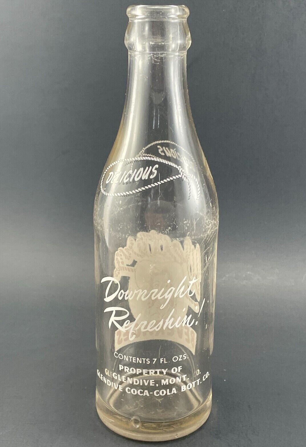 WESTERN BEVERAGES Cowgirl Soda Pop ACL Bottle GLENDIVE MONTANA MONT MT