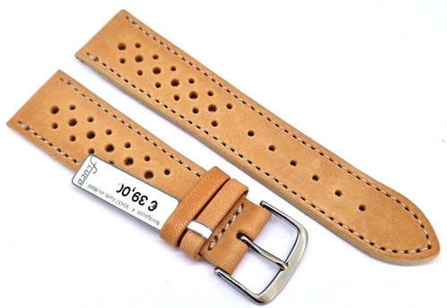 Uhrenarmband Racing Horween Essex 22mmm beige Natur weich, made in Germany / 16 - Picture 4 of 7
