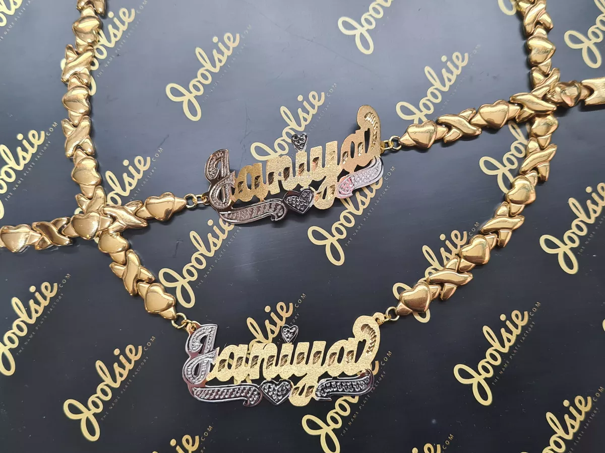 Name necklace and bracelet best sale set