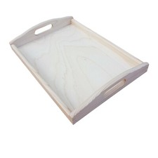 Large Wooden Serving Tray 40 cm Large, Unpainted / For Decoupage