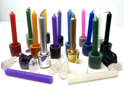Ceramic Chime Candle Holder: Choose Color! (Magick Ritual, Spell Candle Holder) - Picture 4 of 23