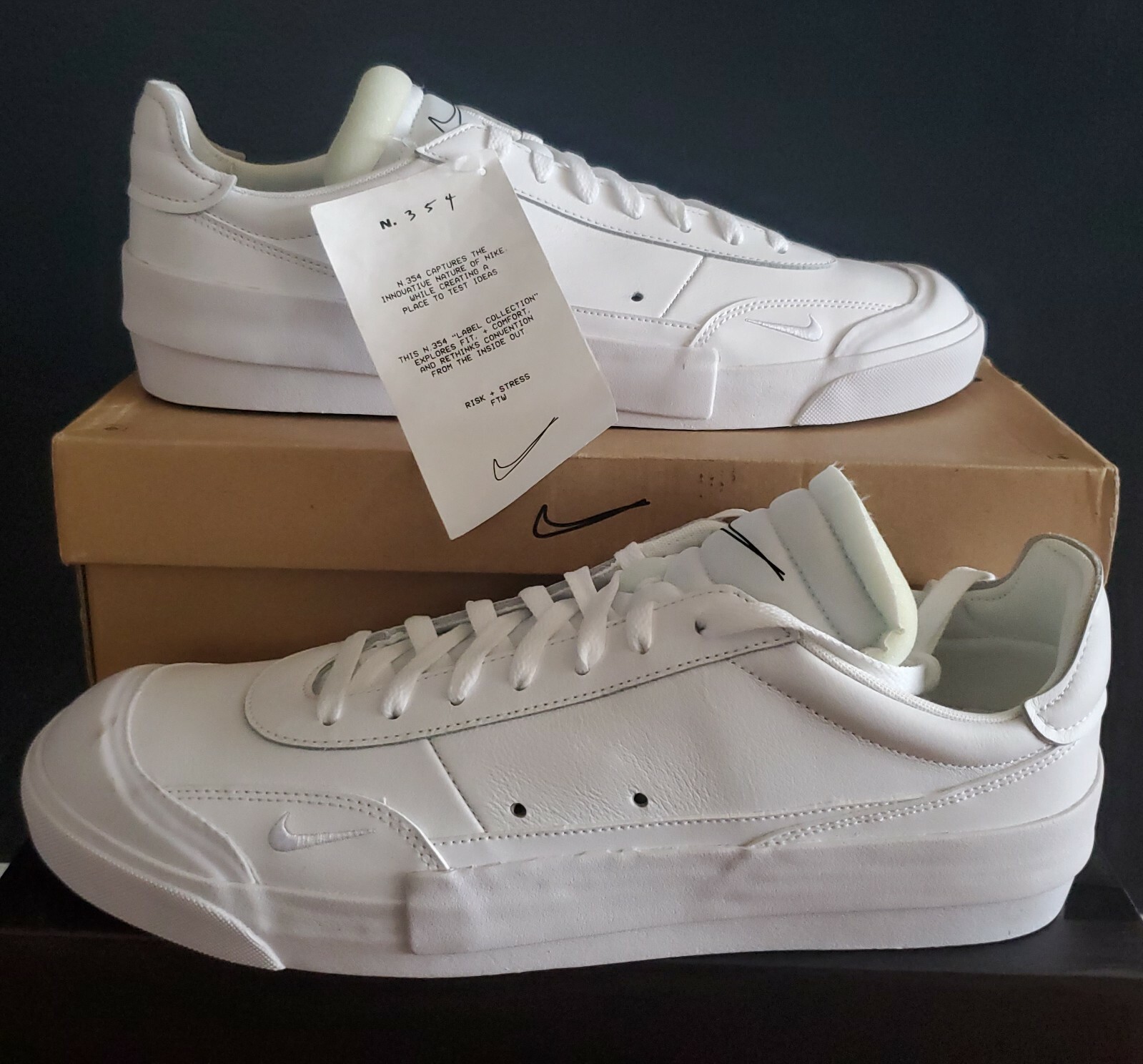 nike drop type lx white