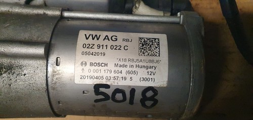 Motorino avviamento Volkswagen Golf 7 1.0 B Bosch 02z911022c - Imagen 2 de 3