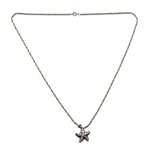 Vintage Pewter Starfish Pendant with 24" Necklace