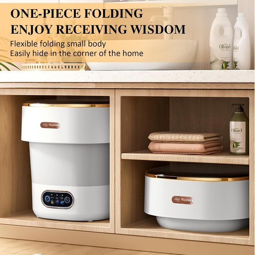 Efficient 15L Portable Clothes Washer with Dehydration Basket - Travel-Friendly - Picture 8 of 8
