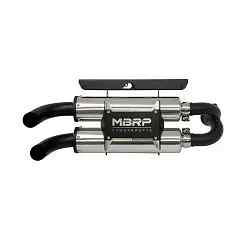 MBRP SS Power Tech 4 Slip On Dual Stack Muffler Polaris RZR XP 4 1000 14