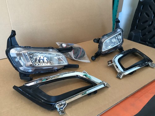 Front Fog Lights & Bezels Trim Passenger Driver 2pcs for 2014 2015 Kia Optima - Picture 3 of 7