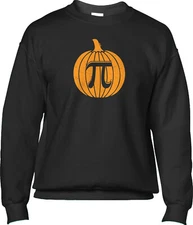 Pumpkin Pi Halloween Nerd Joke Funny Geek Math Humor Pun Parody Mens Sweatshirt