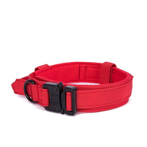 Collare per cani tattico con manico K9 Collare militare in nylon imbottito per c - Foto 15 di 17
