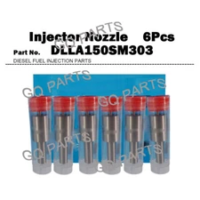 DLLA150SM303 6Pcs Fuel Injector Nozzle 105025-3030 for ISUZU Elf Forward 6BG1(T)