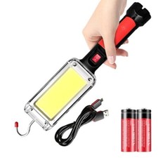 Torcia lampada lavoro POTENTE Ricaricabile gancio calamita per garage officina