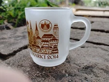 2014 Nurnberger Christkindlesmarkt Frosted Clear Mug  3.5 in.