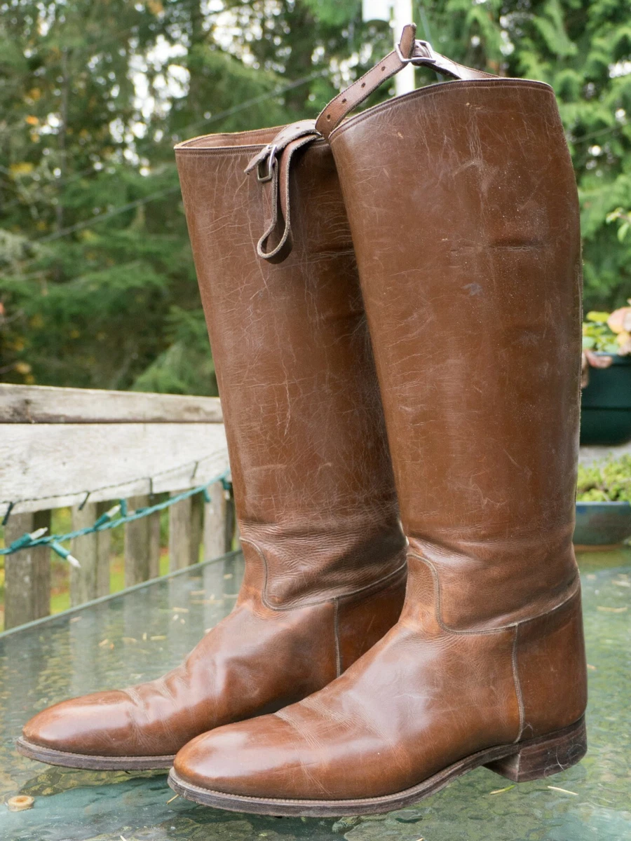 Antique Original WW1 Era US Cavalry Riding Boots with Boot Trees and Boot  Hooks