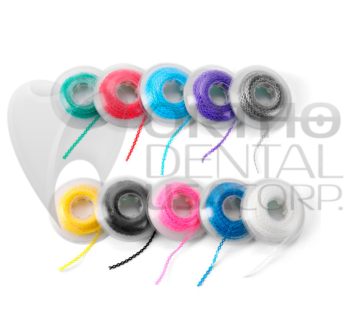 ELASTIC POWER CHAIN 15 Ft. (Pack X 5) Latex Free Made in USA Orthodentalusa Corp