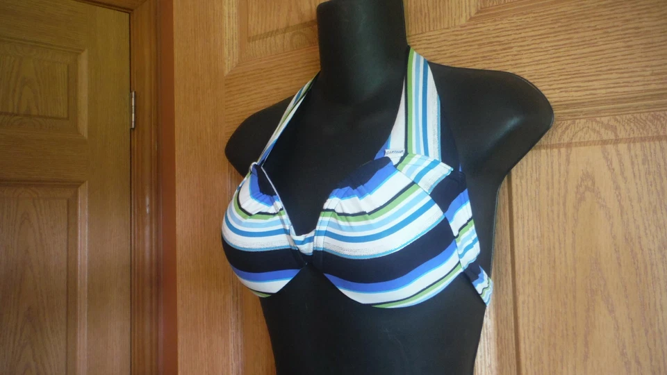 Captiva Mujer Mediana, Acolchada, Con Aros, Halter Bikini Bañador Top, Nuevo Sin Etiquetas Foto 3 de 4