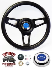 1982-94 S10 Blazer S10 pickup black steering wheel BLUE BOW 13 3/4" GT SPORT II