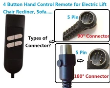 4 BUTTON HAND CONTROL REMOTE FOR LIFT CHAIR RECLINER SOFA, PRIDE,LIMOSS,OKIN,MED