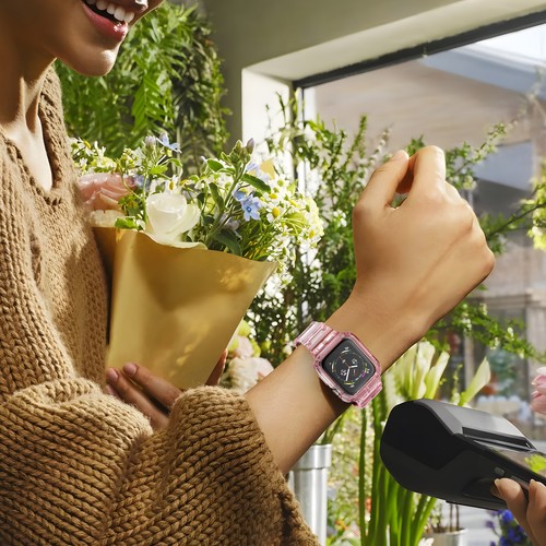 Brokatowy przezroczysty pasek sportowy TPU z etui do Apple Watch Series 10 42mm 46mm - Zdjęcie 12 z 42