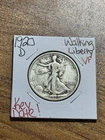1920 D Walking Liberty Half Dollar VF Very Fine Key Date US 50c Coin (Raw8740)