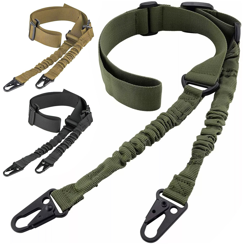 Sangle Tactique Deux Points – Corde En Nylon, Harnais Militaire Pour Gun, Airsoft, Chasse