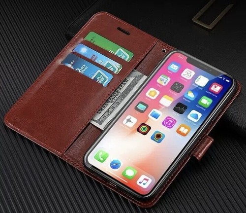 Flip Leather wallet phone case for iphone 11 12 13 14 15 plus pro max - Picture 2 of 5