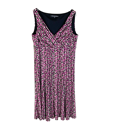 Jones Wear Fit & Flare Sleeveless Midi Dress Size 16 Crossover Top Bubbles  | eBay
