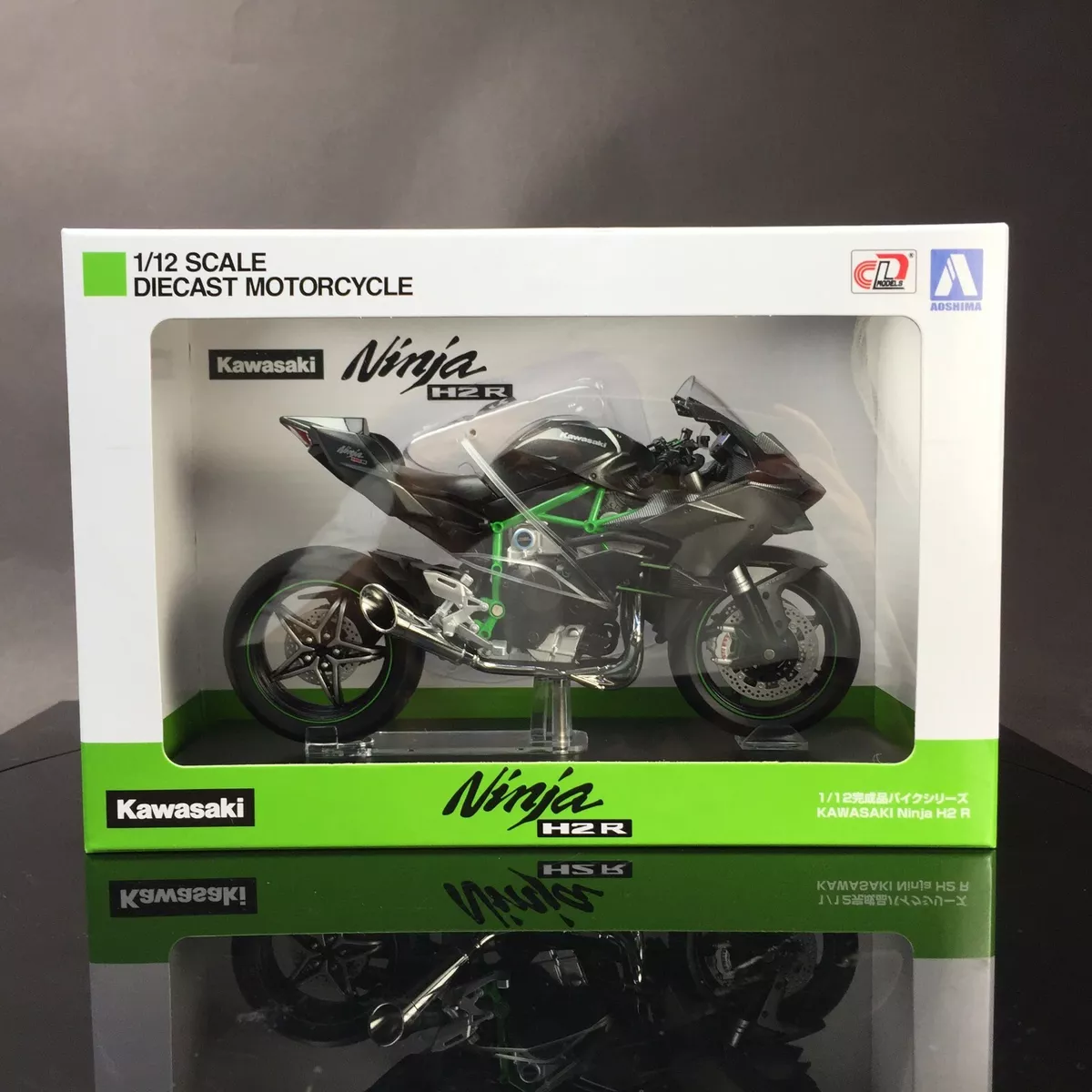 New Aoshima 1/12 Diecast Kawasaki Ninja H2R motorcycle
