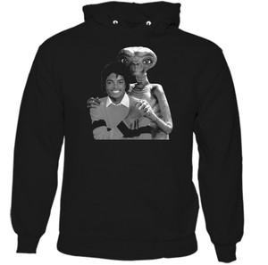 Mens Retro 80/'s T-Shirt ET Alien Movie Film Top MJ Tee Michael Jackson With E.T