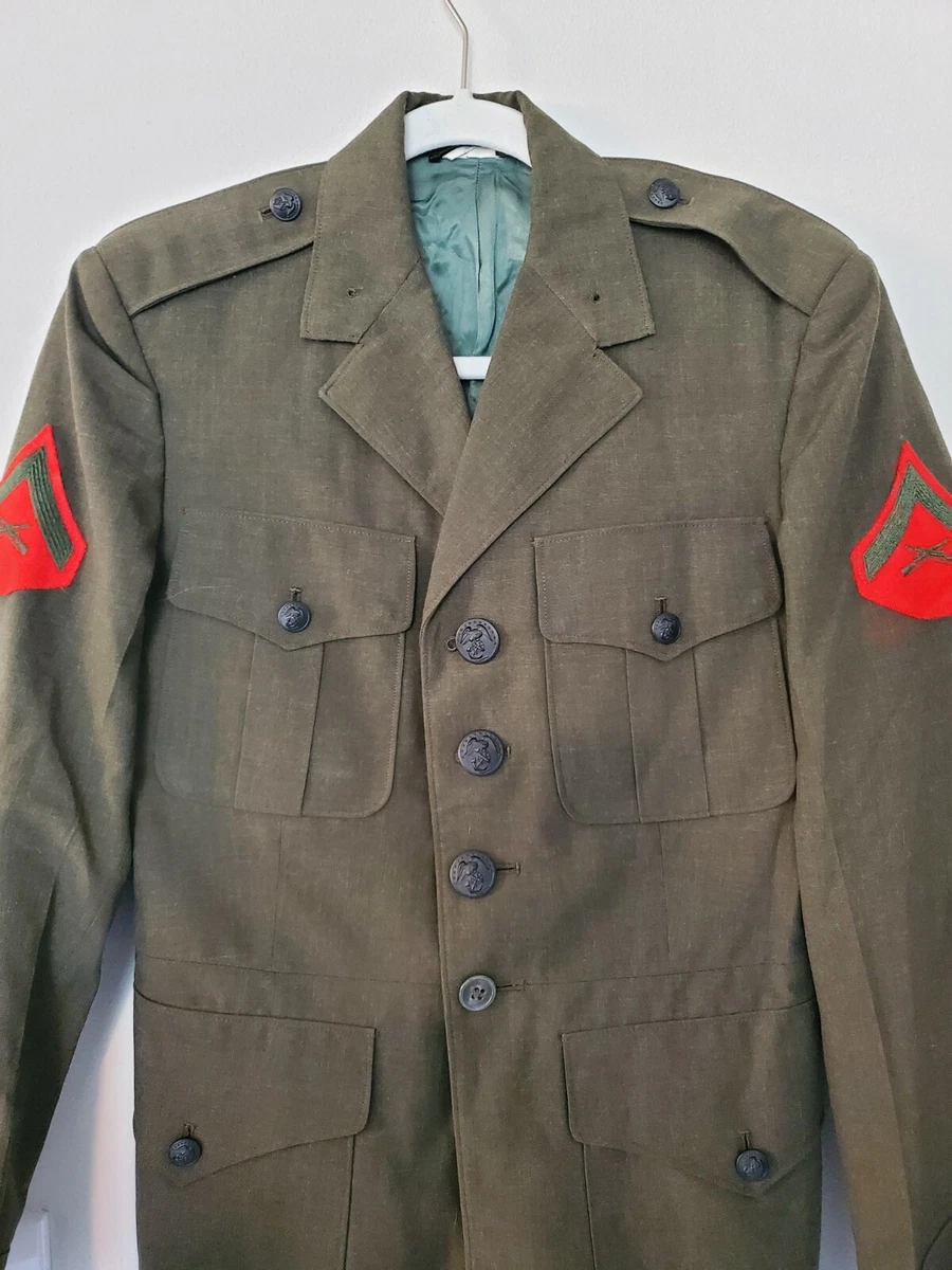 Marine Corps USMC Green Service Alpha Dress Uniform Jacket Coat