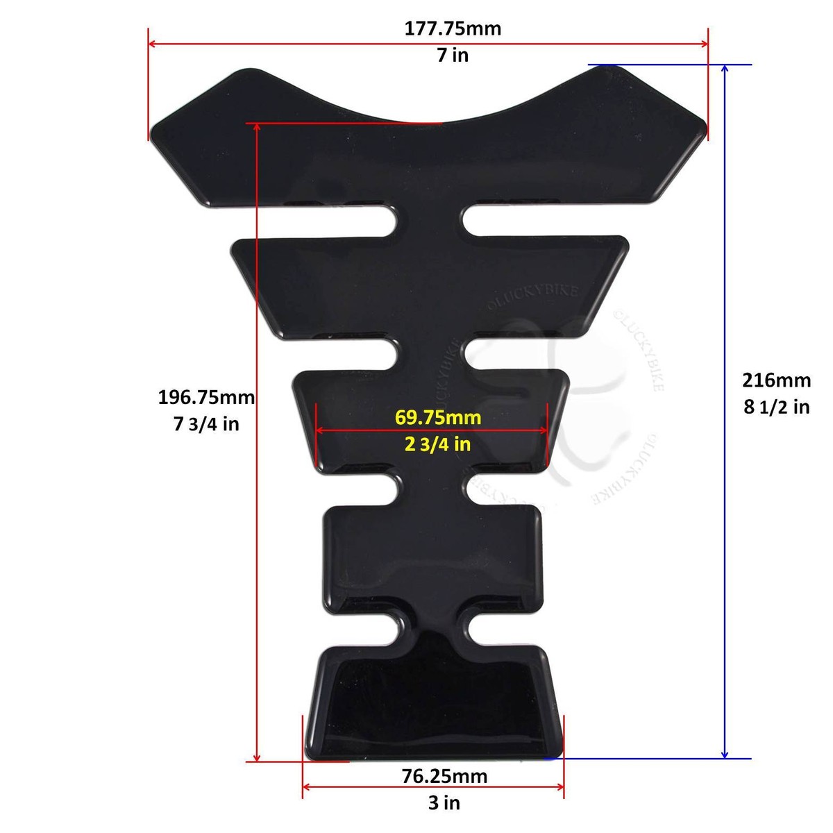 Segmented Gas Tank Pad Plain Universal Ninja ZX Sticker Protector