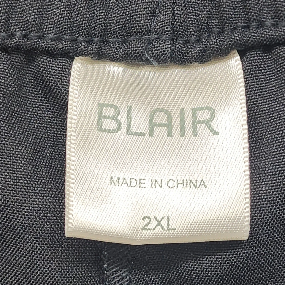 Pantalones cortos Blair para mujer 2XL negros tiro alto skimmer bermudas dobladillo con abertura lateral Foto 3 de 4