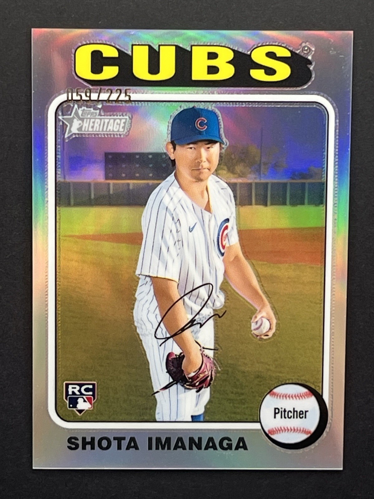 2024 Topps Heritage High Shota Imanaga Chrome Silver Refractor /225 Rookie RC