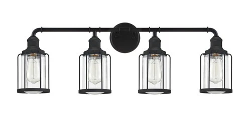 Quoizel LUD8634 4 Light 34"W Vanity Light - Black - Picture 9 of 9