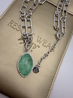 Bomb Party 2025 Resort Wear Necklace Isla Maven NK84410 Mint Tourmaline NWOT