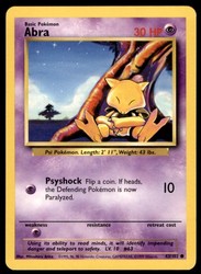 Abra 43/102 Base Set Common Pokemon TCG