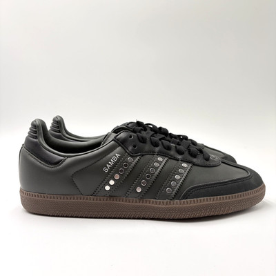 Adidas Samba OG W Core Black Gum Shoes JR8869 Women's Studded metal