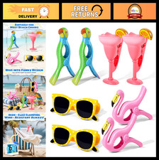 8 Pcs Jumbo Beach Towel Clips - Windproof Grip for Pool, Cruise, Patio, Travel