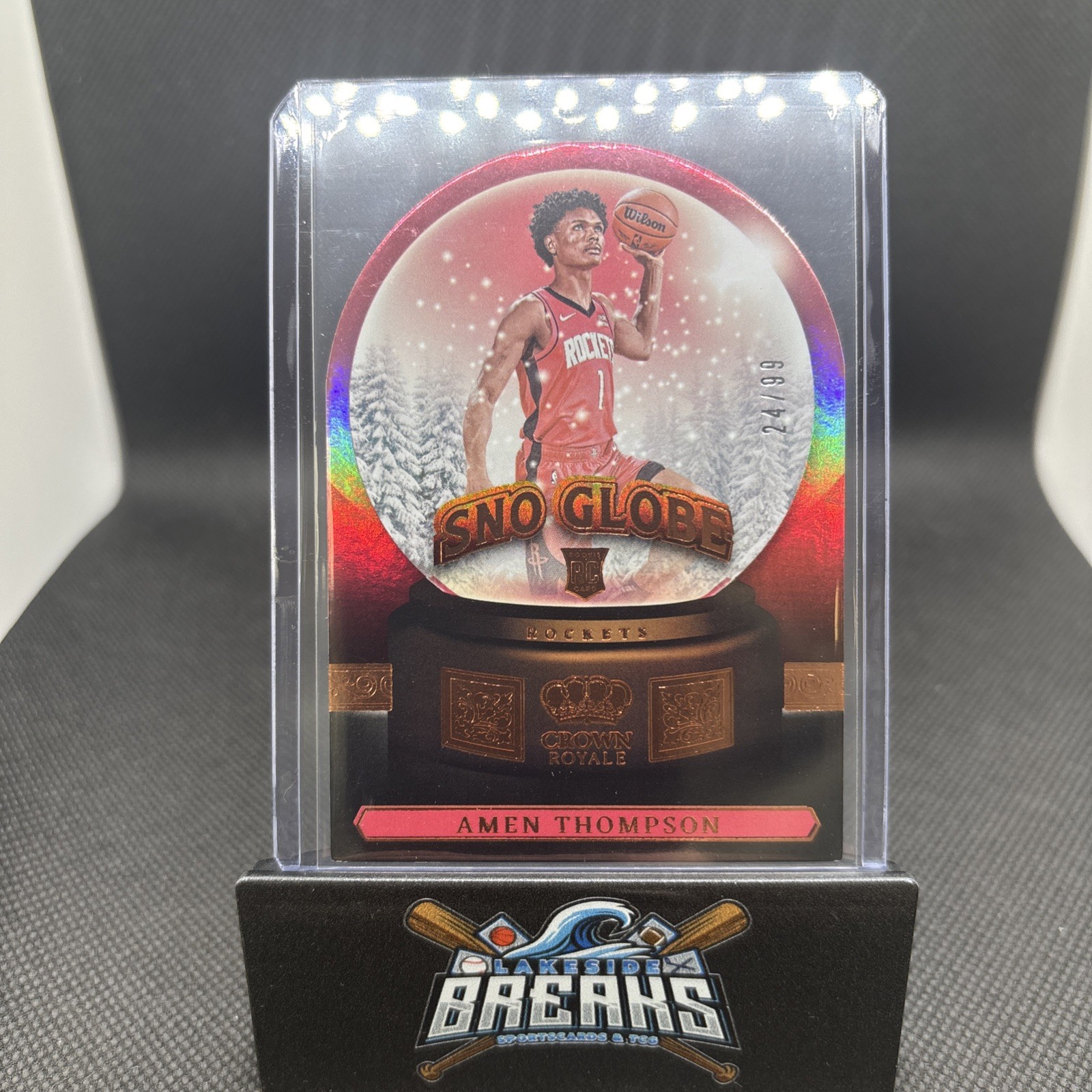 2023-24 Panini Crown Royale - Sno Globe Amen Thompson #9 /99 (RC)