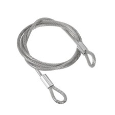 59 Inch Safety Cable Lock, 304 Stainless Steel Wire Rope 0.24" Dia Clear