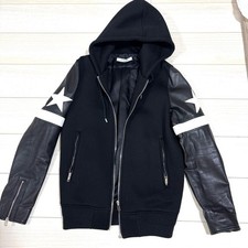 Givenchy Star Patch Leather Jacket 44 Men Rare Luxury Designer Model Limited Edi