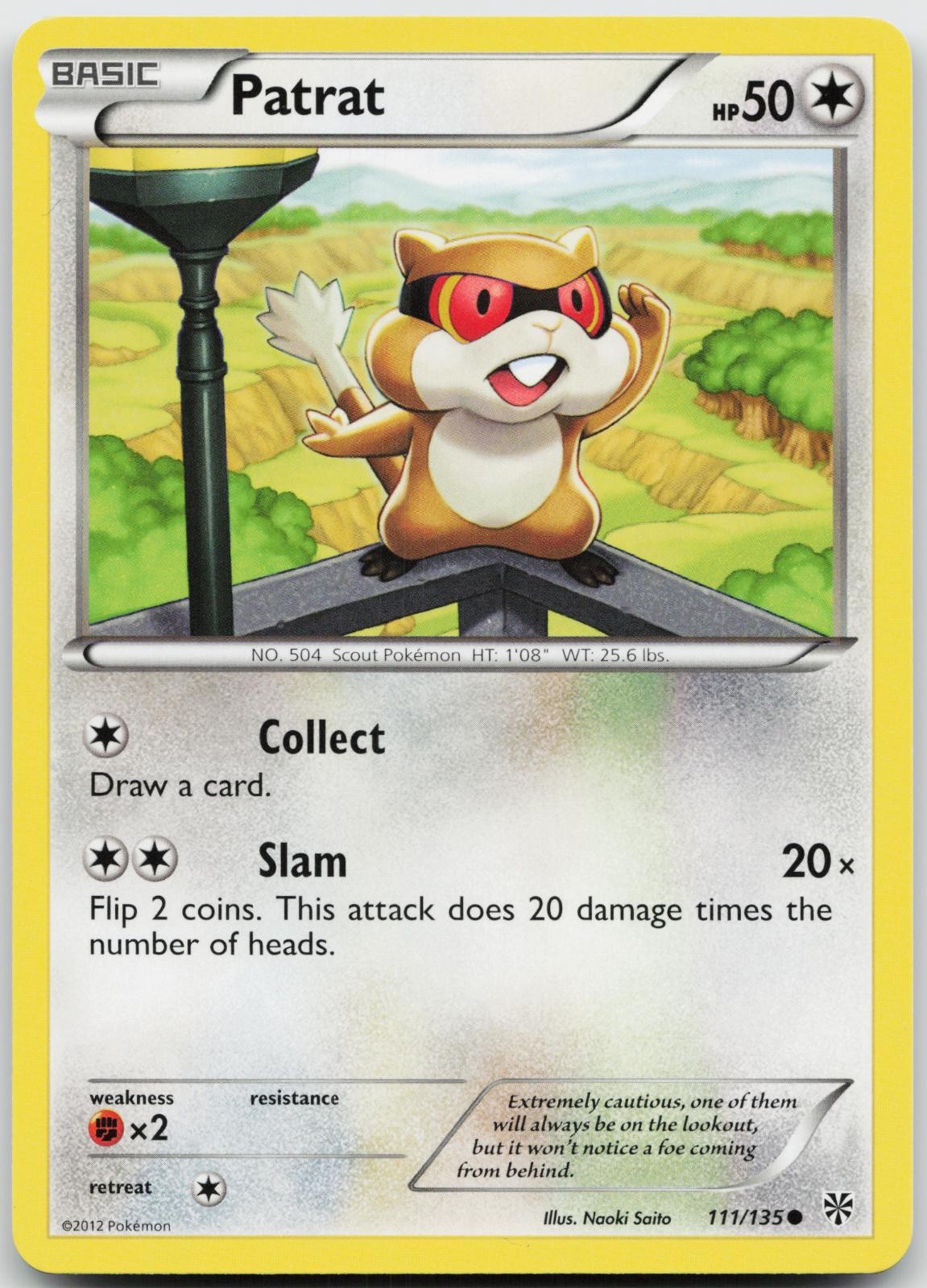 Patrat 111/135 Common Plasma Storm Pokemon Near Mint