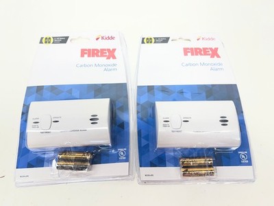 LOT OF 2 Kidde Firex Carbon Monoxide Detector, Battery Operated, CO Detector